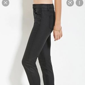 F21 Life in Progress Soft Wax Coated Pants